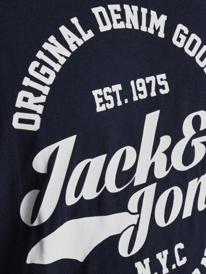 Jack & Jones JJERAFA TEE Navy - T-shirts - T-shirts i store størrelser - 2XL-14XL