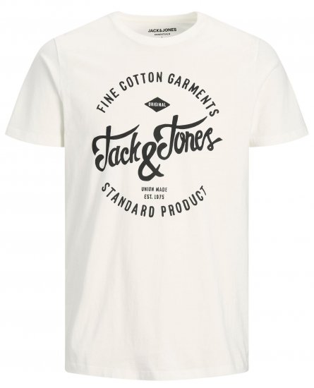 Jack & Jones JJERAFA TEE White - T-shirts - T-shirts i store størrelser - 2XL-14XL