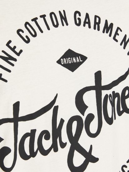 Jack & Jones JJERAFA TEE White - T-shirts - T-shirts i store størrelser - 2XL-14XL