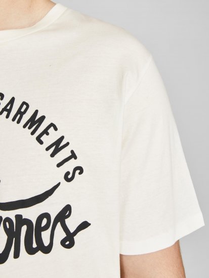 Jack & Jones JJERAFA TEE White - T-shirts - T-shirts i store størrelser - 2XL-14XL
