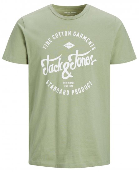 Jack & Jones JJERAFA TEE Light Green - T-shirts - T-shirts i store størrelser - 2XL-14XL