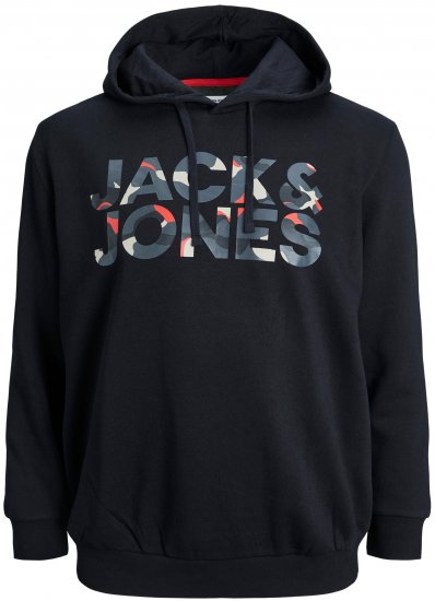 Jack & Jones JJRAMP Hoodie Black - Trøjer og hættetrøjer - Trøjer og Hættetrøjer i store størrelser - 2XL-14XL