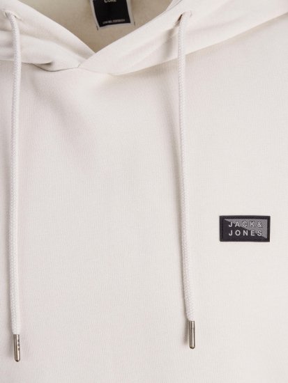 Jack & Jones JCOKING SWEAT HOOD Light Gray - Trøjer og hættetrøjer - Trøjer og Hættetrøjer i store størrelser - 2XL-14XL