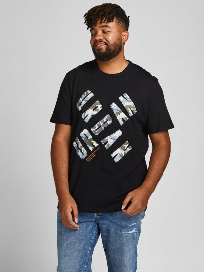 Jack & Jones JCOSTREET TEE Black - T-shirts - T-shirts i store størrelser - 2XL-14XL