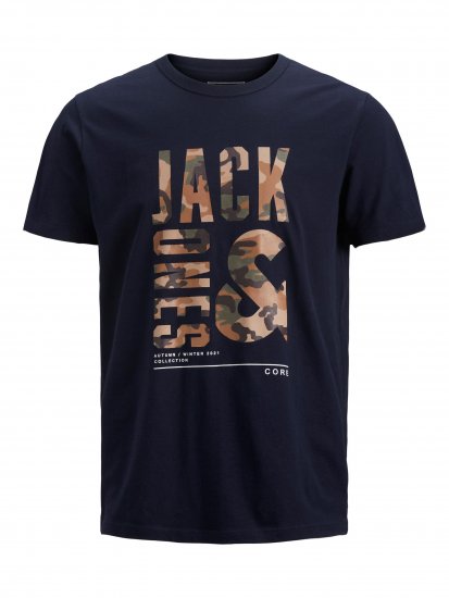 Jack & Jones JCOSTREET TEE Navy - T-shirts - T-shirts i store størrelser - 2XL-14XL