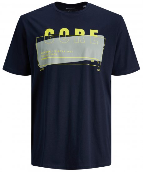 Jack & Jones JCOBOOSTER TEE Navy - T-shirts - T-shirts i store størrelser - 2XL-14XL