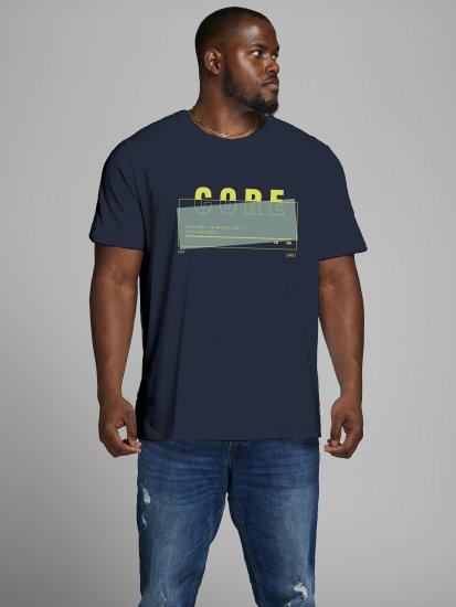Jack & Jones JCOBOOSTER TEE Navy - T-shirts - T-shirts i store størrelser - 2XL-14XL