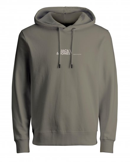 Jack & Jones JPRBLABOOSTER SWEAT Light Gray - Trøjer og hættetrøjer - Trøjer og Hættetrøjer i store størrelser - 2XL-14XL