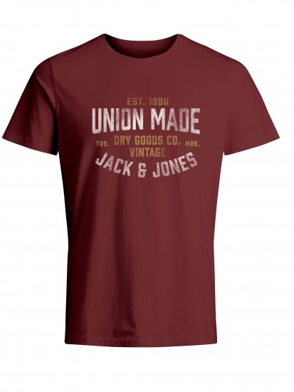 Jack & Jones JPRBLUBOOSTER TEE Red - T-shirts - T-shirts i store størrelser - 2XL-14XL