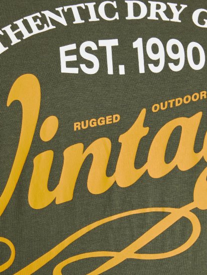 Jack & Jones JPRBLUBOOSTER TEE Khaki - T-shirts - T-shirts i store størrelser - 2XL-14XL