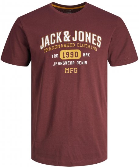 Jack & Jones JJSTAMP TEE Red - T-shirts - T-shirts i store størrelser - 2XL-14XL