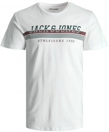 Jack & Jones JJIRON TEE White - T-shirts - T-shirts i store størrelser - 2XL-14XL