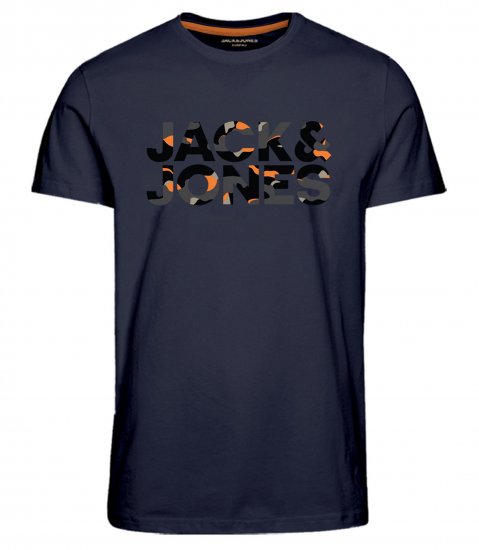 Jack & Jones JJRAMP T-Shirt Soldier Print Navy - T-shirts - T-shirts i store størrelser - 2XL-14XL