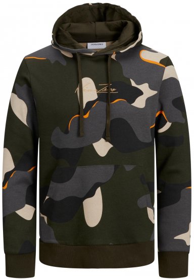 Jack & Jones JJCRAMP Hoodie Green - Trøjer og hættetrøjer - Trøjer og Hættetrøjer i store størrelser - 2XL-14XL