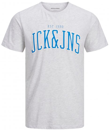 Jack & Jones JJCEMB TEE White - T-shirts - T-shirts i store størrelser - 2XL-14XL
