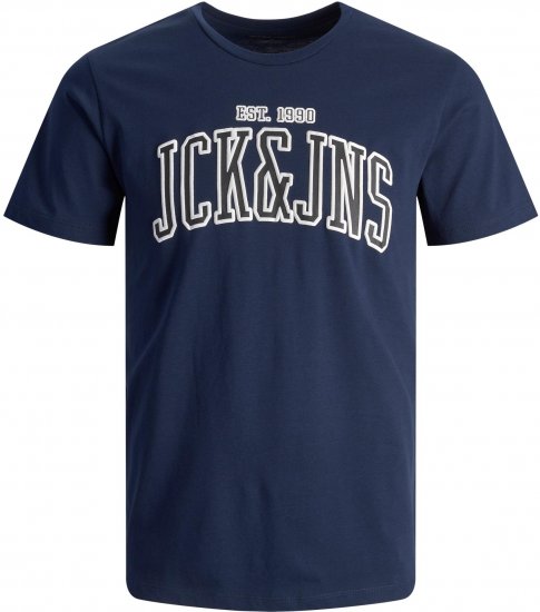 Jack & Jones JJCEMB TEE Navy - T-shirts - T-shirts i store størrelser - 2XL-14XL