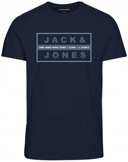 Jack & Jones JJSTORM TEE Navy - T-shirts - T-shirts i store størrelser - 2XL-14XL
