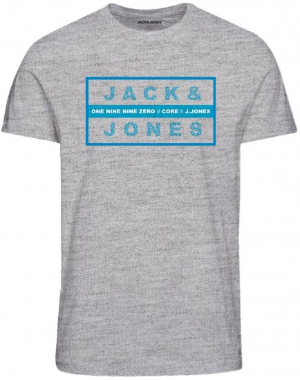 Jack & Jones JJSTORM TEE Grey - T-shirts - T-shirts i store størrelser - 2XL-14XL