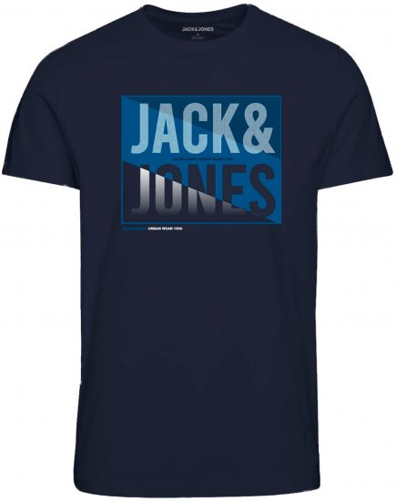 Jack & Jones JJSCOTT TEE Navy - T-shirts - T-shirts i store størrelser - 2XL-14XL