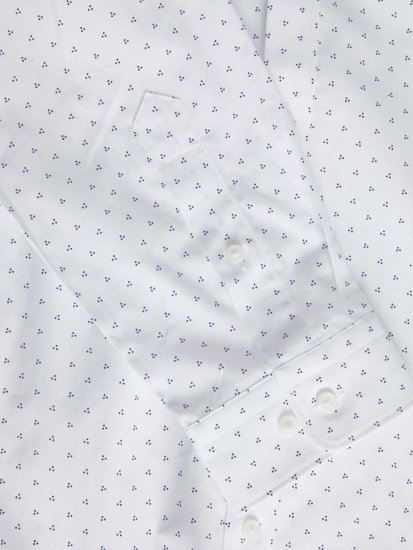 Jack & Jones JPRBLACARDIFF Print Shirt LS White - Skjorter - Skjorter til store mænd 2XL- 8XL