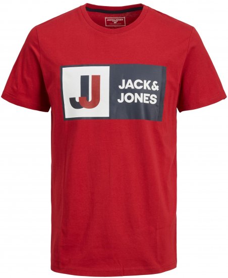 Jack & Jones JCOLOGAN TEE Red - T-shirts - T-shirts i store størrelser - 2XL-14XL