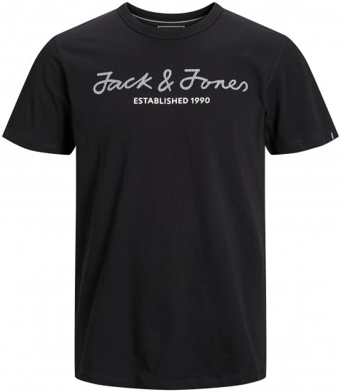 Jack & Jones JCOBERG UPSCALED TEE Black - T-shirts - T-shirts i store størrelser - 2XL-14XL