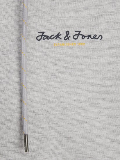 Jack & Jones JCOBERG SWEAT ZIP Hoodie Grey Melange - Trøjer og hættetrøjer - Trøjer og Hættetrøjer i store størrelser - 2XL-14XL