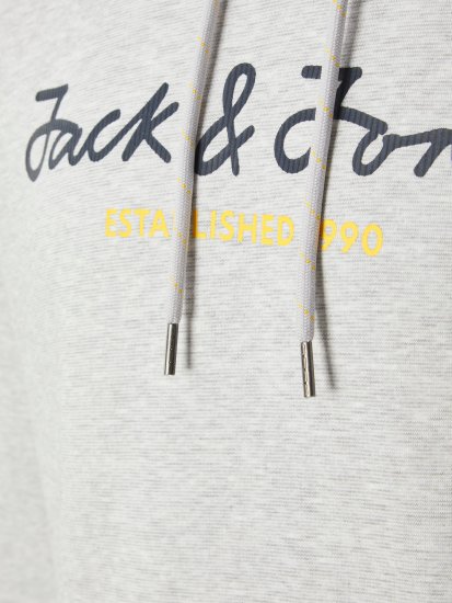 Jack & Jones JCOBERG SWEAT ZIP Hoodie Grey Melange - Trøjer og hættetrøjer - Trøjer og Hættetrøjer i store størrelser - 2XL-14XL