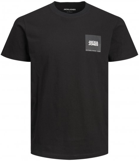 Jack & Jones JJLOCK TEE Black - T-shirts - T-shirts i store størrelser - 2XL-14XL