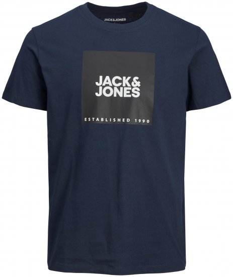 Jack & Jones JJLOCK TEE Navy - T-shirts - T-shirts i store størrelser - 2XL-14XL