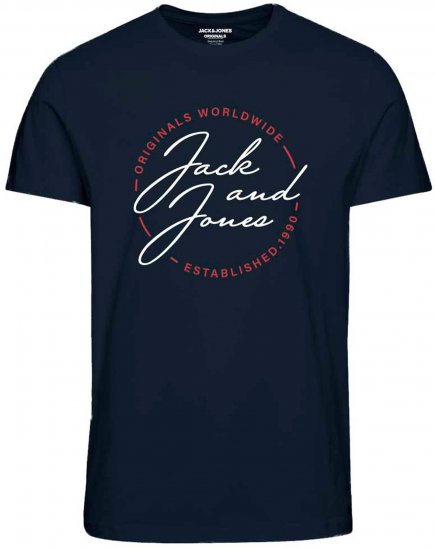 Jack & Jones JORJERRYS TEE Navy - T-shirts - T-shirts i store størrelser - 2XL-14XL
