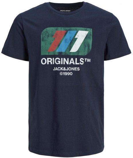 Jack & Jones JORNATE TEE Navy - T-shirts - T-shirts i store størrelser - 2XL-14XL