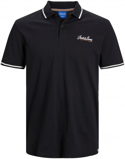Jack & Jones JORPAUL TONS Polo shirt Black - Polotrøjer - Polotrøjer 2XL-8XL