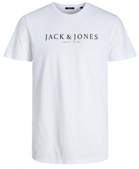 Jack & Jones JPRBLABOOSTER T-shirt White - T-shirts - T-shirts i store størrelser - 2XL-14XL
