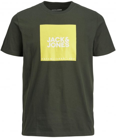 Jack & Jones JJLOCK TEE Green - T-shirts - T-shirts i store størrelser - 2XL-14XL