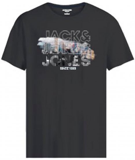 Jack & Jones JCOBOOSTER T-Shirt Black - T-shirts - T-shirts i store størrelser - 2XL-14XL