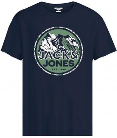 Jack & Jones JCOBOOSTER T-Shirt Navy - T-shirts - T-shirts i store størrelser - 2XL-14XL