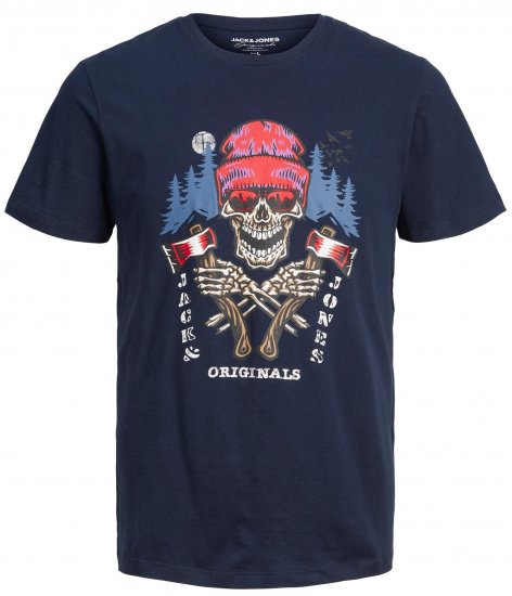 Jack & Jones JORCAPTAIN TEE Navy - T-shirts - T-shirts i store størrelser - 2XL-14XL