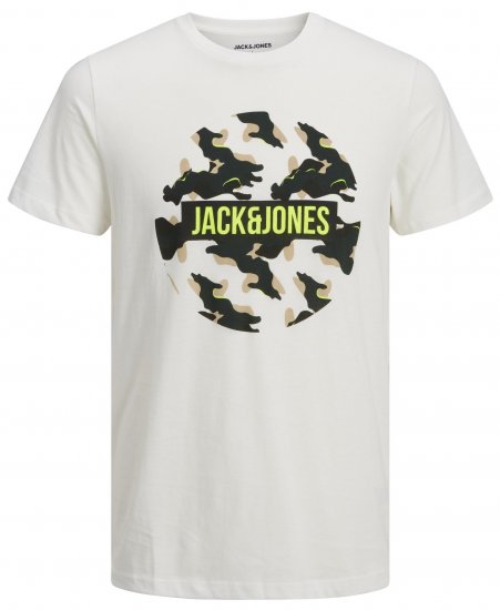 Jack & Jones JJRAMP T-Shirt White - T-shirts - T-shirts i store størrelser - 2XL-14XL