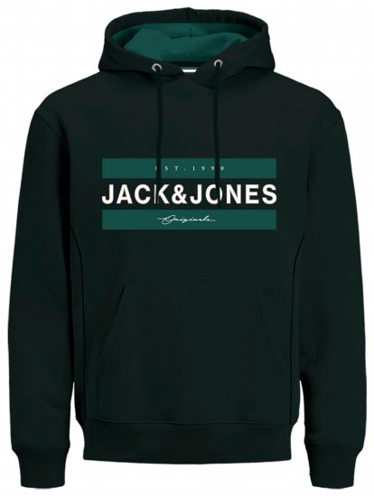 Jack & Jones JORFRIDAY Hoodie Black - Trøjer og hættetrøjer - Trøjer og Hættetrøjer i store størrelser - 2XL-14XL