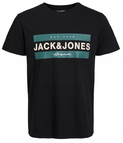Jack & Jones JORFRIDAY T-Shirt Black - T-shirts - T-shirts i store størrelser - 2XL-14XL