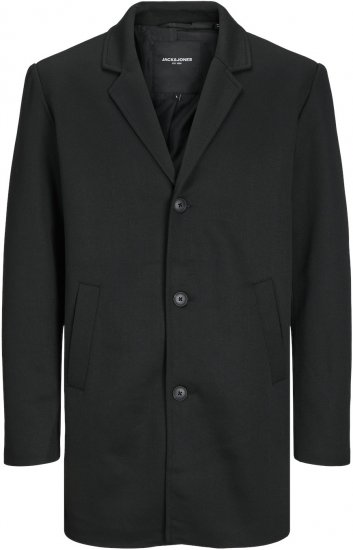 Jack & Jones JJCHUCK Overcoat Black - Jakker - Jakker i store størrelser, 2XL- 12XL