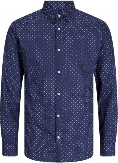 Jack & Jones JOE Dress Shirt LS Navy Blazer - Skjorter - Skjorter til store mænd 2XL- 8XL