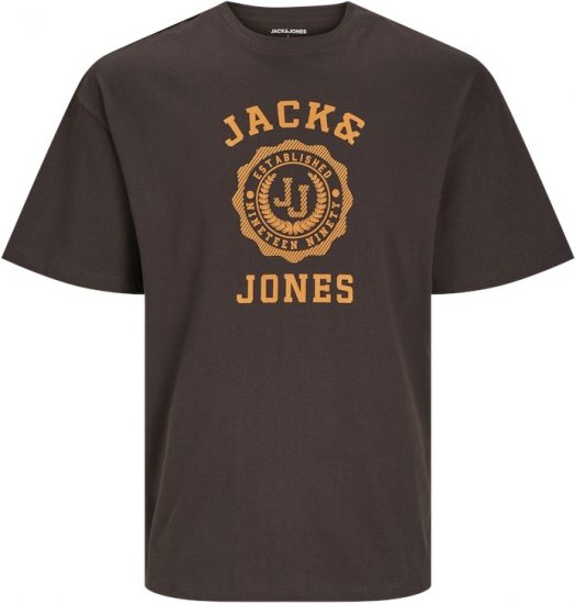 Jack & Jones VICTO T-Shirt Brown - T-shirts - T-shirts i store størrelser - 2XL-14XL