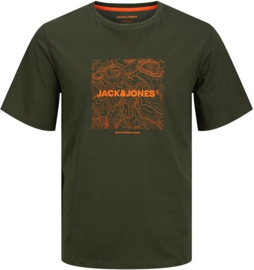 Jack & Jones LINER T-Shirt Kombu Green - T-shirts - T-shirts i store størrelser - 2XL-14XL