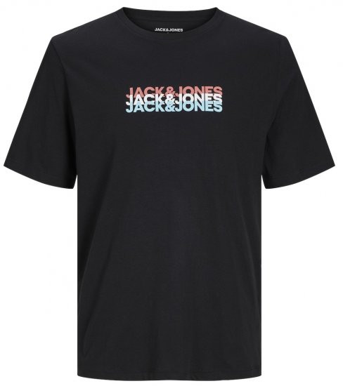 Jack & Jones JJCYBER T-Shirt Black - T-shirts - T-shirts i store størrelser - 2XL-14XL