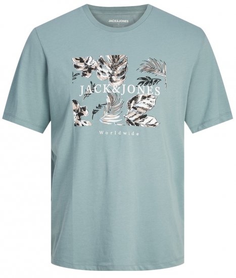 Jack & Jones JJFLOOR T-Shirt Goblin Blue - T-shirts - T-shirts i store størrelser - 2XL-14XL
