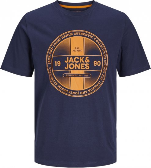 Jack & Jones JJRIO T-Shirt Navy Blazer - T-shirts - T-shirts i store størrelser - 2XL-14XL