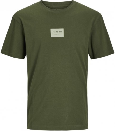 Jack & Jones HAKKAI T-Shirt Kombu Green - T-shirts - T-shirts i store størrelser - 2XL-14XL