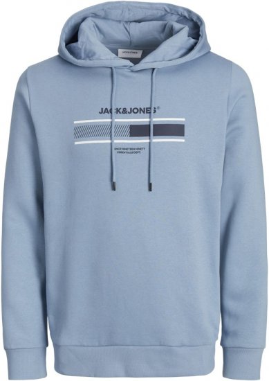 Jack & Jones South Hoodie Light Blue - Trøjer og hættetrøjer - Trøjer og Hættetrøjer i store størrelser - 2XL-14XL